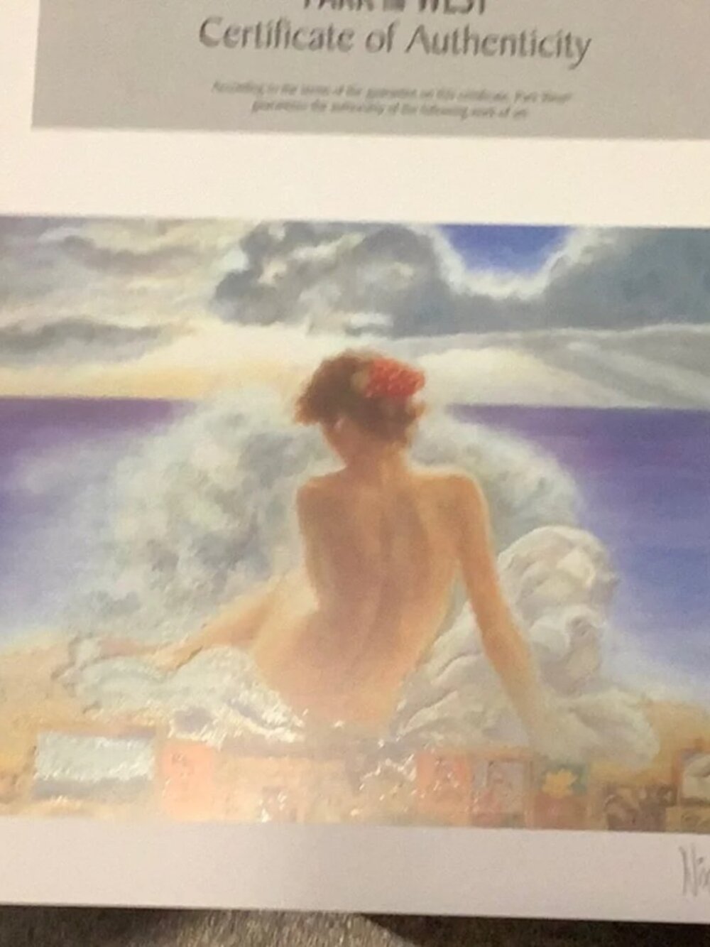 “Venus Anadyomene,” a color seriolithograph by Peter Nixon, 7 x 9⅜ inches (2013)